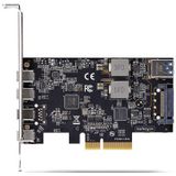 ASUS- PCIe USB 3.2 Gen 2 Kaart- 4x Type-C- 1x Type-A- 10Gbps- 15W Voeding