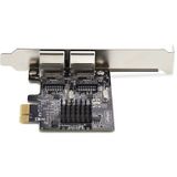 StarTech - NIC 2-poorts - Netwerkkaart - Zwart - PCI-E x1