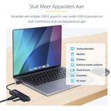 USB-Hub - 4 Poorts - USB 3.0 - Draagbaar - USB Type-C