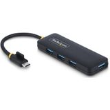 USB-Hub - 4 Poorts - USB 3.0 - Draagbaar - USB Type-C