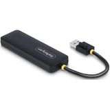 4-poorts USB 3.0 Hub - Compact - Draagbaar - USB-A - Zwart