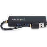 4-poorts USB 3.0 Hub - Compact - Draagbaar - USB-A - Zwart
