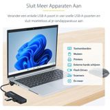 4-poorts USB 3.0 Hub - Compact - Draagbaar - USB-A - Zwart