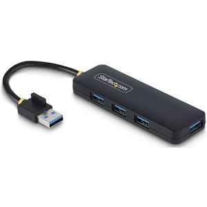4-poorts USB 3.0 Hub - Compact - Draagbaar - USB-A - Zwart