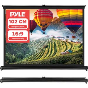 Projectorscherm, 16:9 Dikker, Draagbaar, Kreukvrij Zacht Wit Polyester Projectorgordijn, Projectiescherm, Ondersteuning voor Dubbelzijdige Projectie, voor Binnen en Buiten) (72 inch