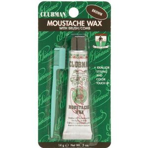 Clubman Pinaud - Moustache Wax - Baardverzorging - Donkerbruin - Beeswas