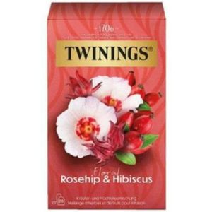 Twinings - Rosehip & Hibiscus Thee - Fruitige Infusie - Cafeïnevrij