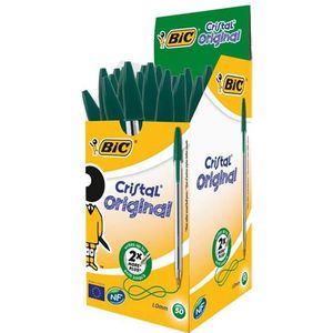 BiC Cristal Balpen, Medium Punt 1 mm, Groen