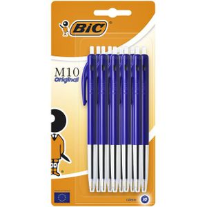 BiC M10 Clic Balpen, Medium Punt, 1 mm, Blauw