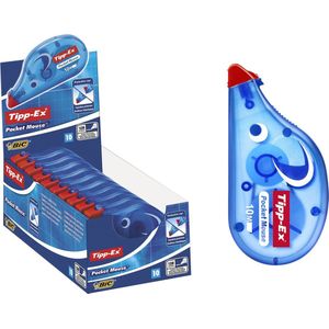 Tipp-Ex Pocket Mouse - Correctiemiddelen - Correctieroller 10 meter - met beschermkap - doos van 10 stuks