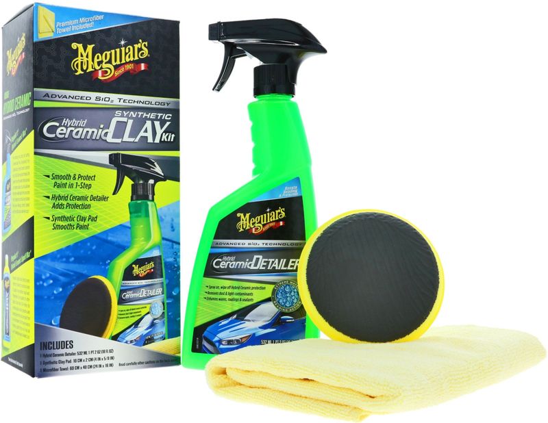 Meguiar's Hybrid Ceramic Synthetic Clay Kit - 532 ml - Klei - Microfiber Towel