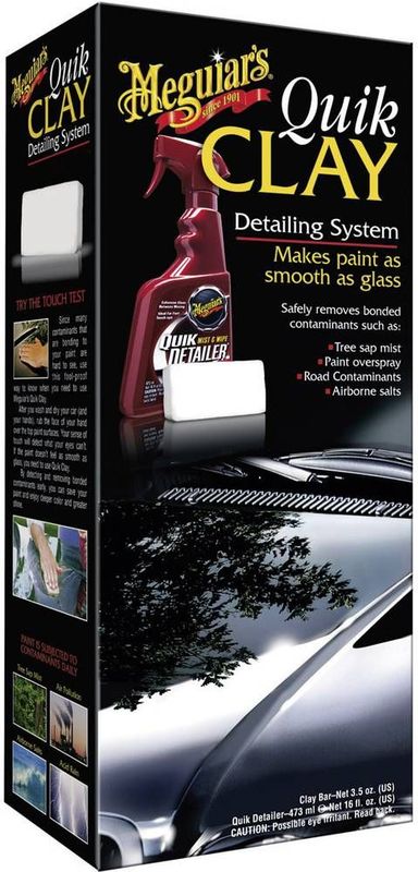 Meguiars - Quick Clay - Detailing Systeem - 50 Gram Clay Bar - 473 ml Quik Detailer