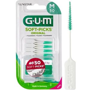 GUM - Soft Picks - Interdentale Borstels - 40 Stuks - Voordeelverpakking van 3 Stuks