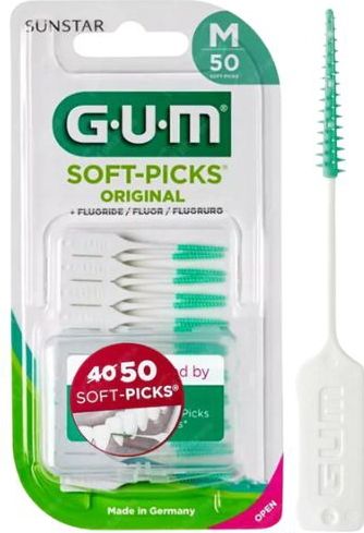GUM - Soft Picks - Interdentale Borstels - 40 Stuks - Voordeelverpakking van 3 Stuks