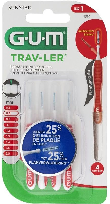 Gum Trav-ler Fine 0.8 mm - 4 st - Rager