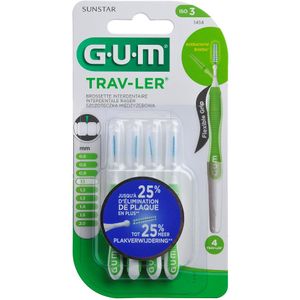 1+1 gratis: GUM Trav-Ler Ragers Groen 1.1mm 4 stuks