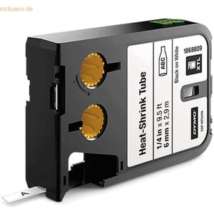 Dymo - XTL 1868809 - Krimpkous Tape - Wit - 6 mm - 3:1 Krimpverhouding