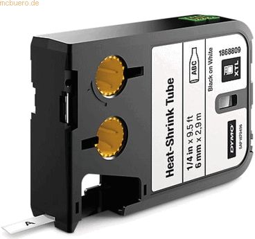 Dymo - XTL 1868809 - Krimpkous Tape - Wit - 6 mm - 3:1 Krimpverhouding