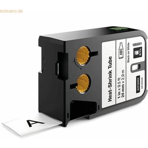 Dymo - Tape Warmtekrimpbuis - 24mm - Zwart/wit - Polyolefine
