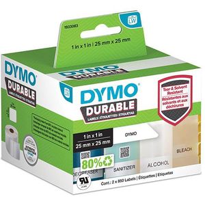 DYMO 1933083 duurzame vierkante etiketten 25mm x 25mm (origineel)