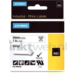 Dymo Tape 1805430 Zwart op wit (24 mm)