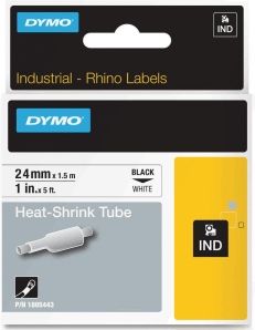 Dymo - Rhino Krimpkous - Wit - Polyolefine - Slanglengte: 1 m