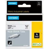 Dymo Schriftbandkassette Heißschrumpfschlauch Kunststoff 1,5mx9mm schw