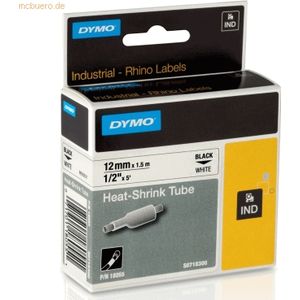 DYMO ® Rhino Industrial Tape 12 mm x 1.5m heat shrink tube black on white