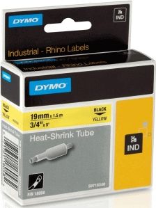 Dymo - Etiketteringstape - Krimpkous ID1 19mm - Geel - Polyolefine - 1,5m