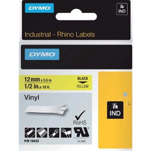 Dymo Rhino Schriftband Black Yellow (18432)