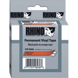 DYMO - Rhino - Vinyl Labels - Oranje - 12 mm x 5,5 m - Zelfklevende Labels voor Labelprinters
