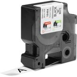 Dymo S0718220-Label Tape-Zwart op Wit-Polyester-Permanente Lijm-UL-erkend