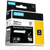 Dymo S0718220-Label Tape-Zwart op Wit-Polyester-Permanente Lijm-UL-erkend