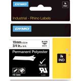 Dymo S0718220-Label Tape-Zwart op Wit-Polyester-Permanente Lijm-UL-erkend