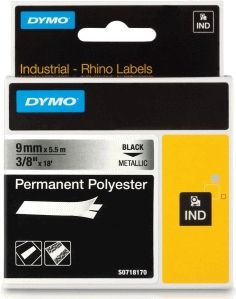 Dymo - S0718170 - Tape - Zwart op Metallic - Polyester - Permanent