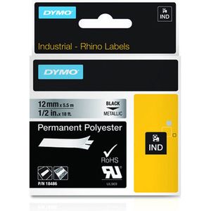 Dymo - Rhino Tape IND - Etiketteringstape - Zilver - 12 mm