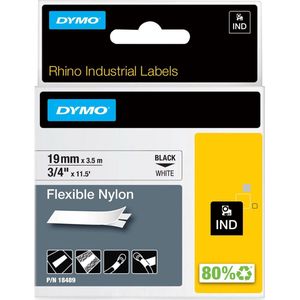 Rhino - Flexibele Nylon Tape - Wit - 19 x 3500 mm