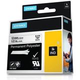 Dymo - Rhino - Labeltape - Wit - 12mm - Polyester - 5,5m