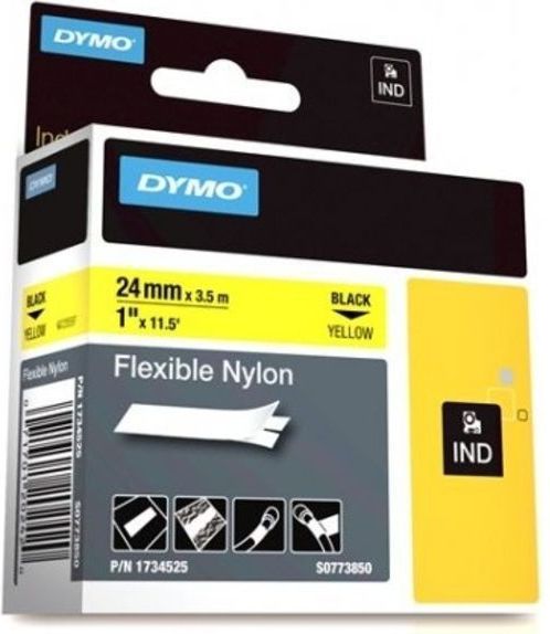 Dymo - RHINOPRO 6000 - Etiketteringstape - Zwart - Nylon - 2,4 cm - 1 stuk