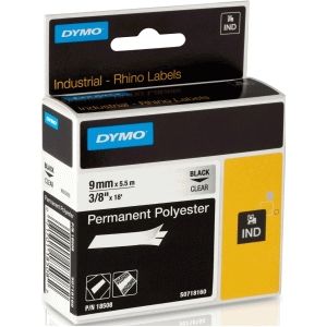 Dymo Schriftbandkassette Rhino Band ID1 Polyester laminiert 5,5mx19mm