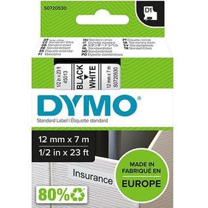 Dymo - S0720530 - Tape - Zwart op Wit - 12 mm - Origineel - 7 meter