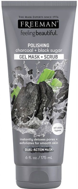 Freeman - Polishing Charcoal + Black Sugar - Gezichtsmasker en Scrub - 175 ml
