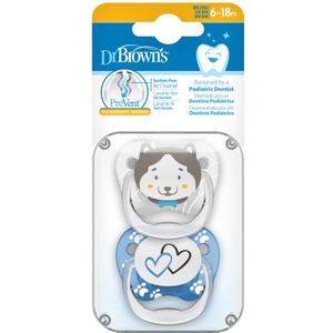 Dr. Brown's Classic Fopspeen - Fase 2 - Blauw - 2 stuks
