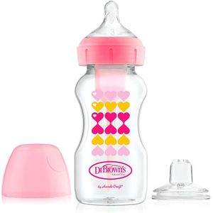 Dr. Brown's - Options + Bottle to Sippy starterkit BH - 270ml - Roze