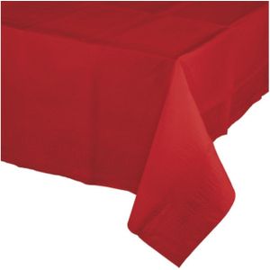 Party/verjaardag Tafelkleed - rood - 274 x 137 cm - tafellaken van papier - Gedekte tafel
