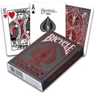 Bicycle Metalluxe Crimson Rider Back - Premium Speelkaarten - Foil afwerking - Poker - Collectible
