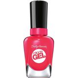 Sally Hansen Miracle Gel nagellak zonder kunstmatig uv-licht, roze tank, neon-rood roze, met intens glanzende gelafwerking, nr. 220, (1 x 14,7 ml)