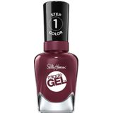 Sally Hansen Miracle Gel nagellak zonder kunstmatig UV-licht V-Amplified, wijnrood, met intens glanzende gel-afwerking, nr. 489, (1 x 14,7 ml)