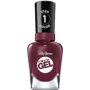 Sally Hansen Miracle Gel nagellak zonder kunstmatig UV-licht V-Amplified, wijnrood, met intens glanzende gel-afwerking, nr. 489, (1 x 14,7 ml)