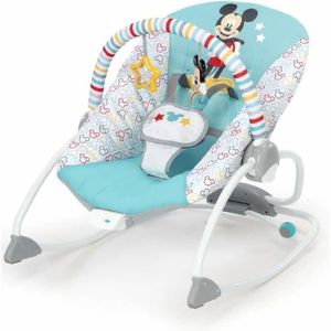 Bright Starts, Disney Baby, Mickey Mouse Original Beest, wip voor baby's en peuters met trillingen, afneembare speelgoedlijst, 2 speelgoed, Micky Mouse, meerkleurig, 12561